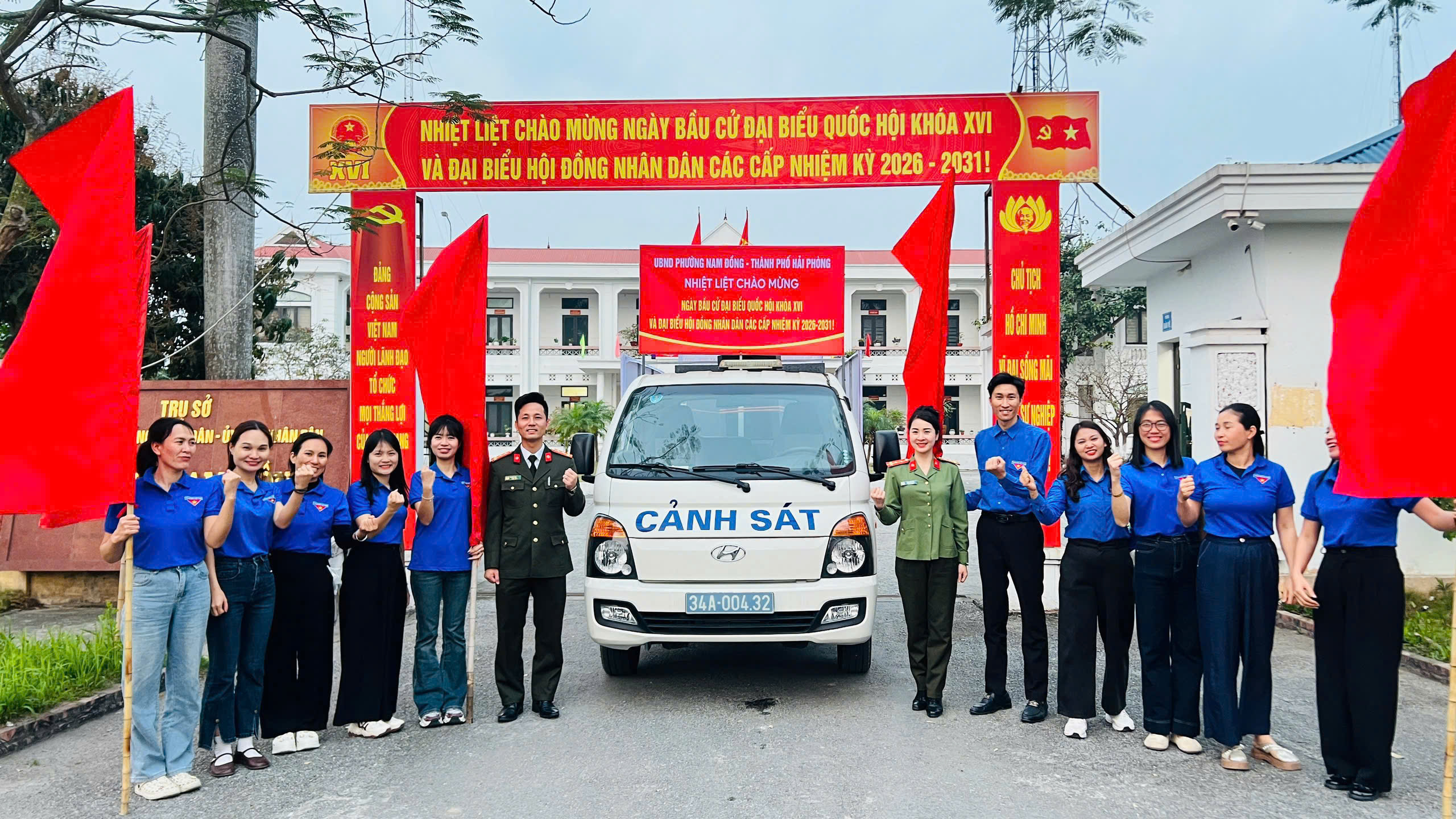 Công an phường Nam Đồng tổ chức ra quân tuyên truyền lưu động hướng tới ngày bầu cử Đại biểu Quốc hội khóa XVI và Đại biểu HĐND các cấp, nhiệm kỳ 2026-2031